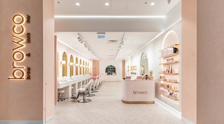 Elegant interior of Browco Brow & Lash Bar - Sunshine Plaza in Maroochydore, Queensland, AU featuring stylish decor.