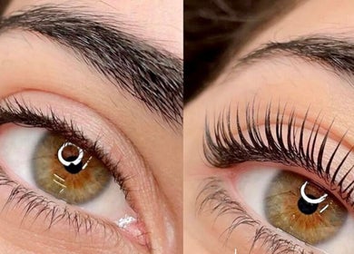 Lash lift before and after at Browco Brow & Lash Bar - Kotara Westfield, Kotara, New South Wales, AU.