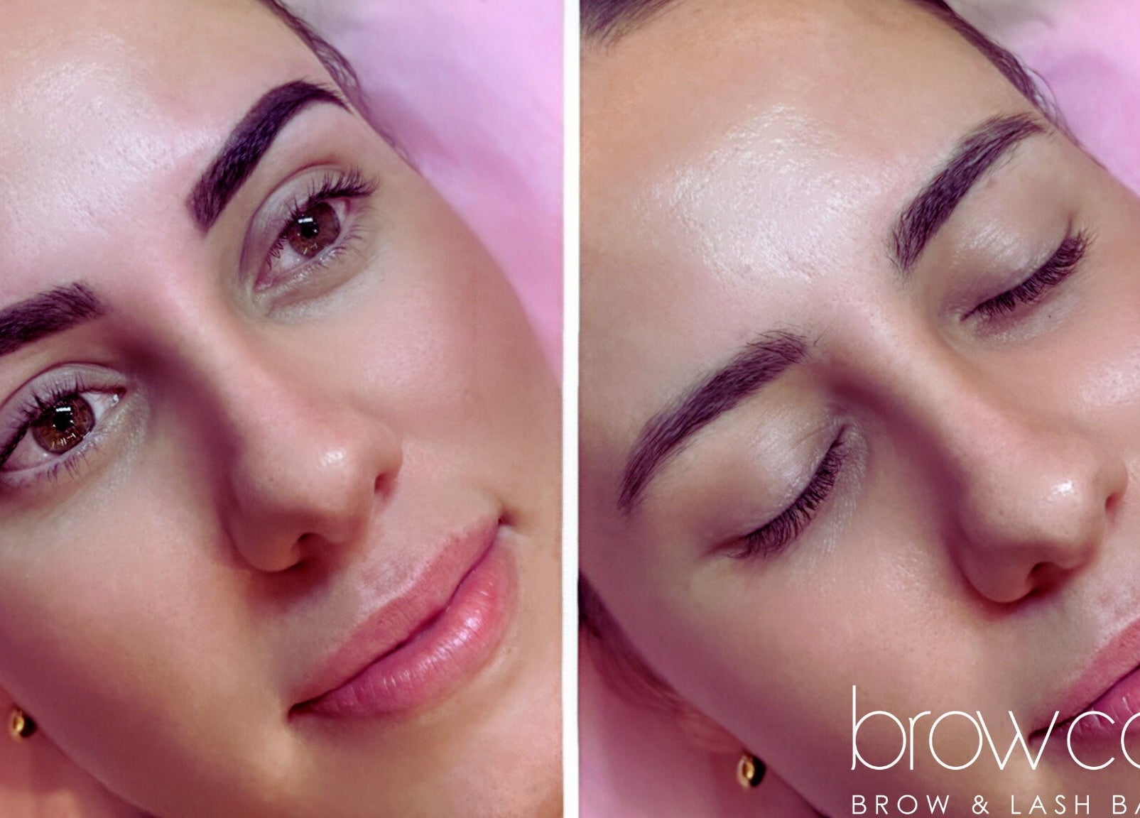 Close-up of expertly shaped brows at Browco Brow & Lash Bar - Kotara Westfield, Kotara, New South Wales, AU.
