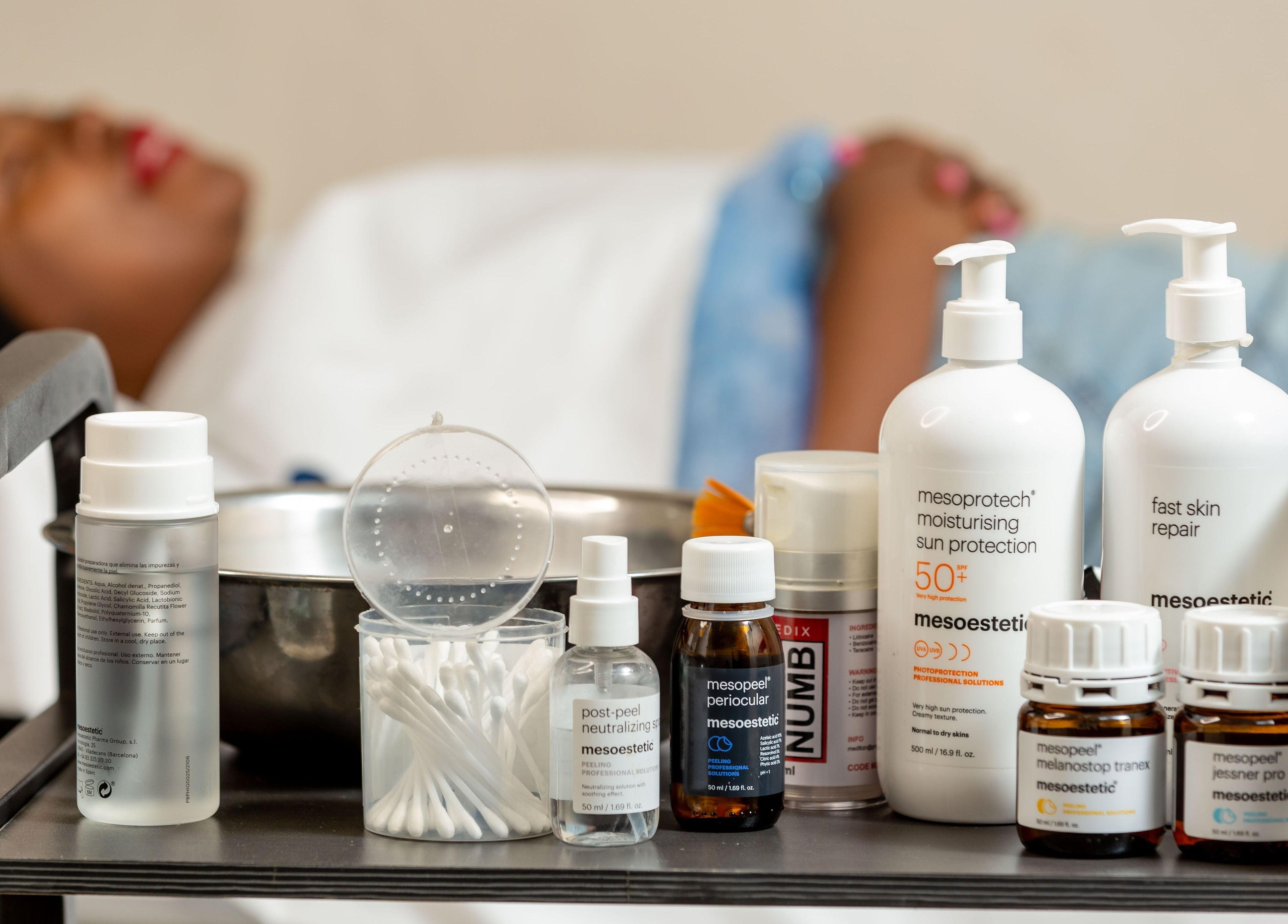 Skin care products at First Aesthetics Bw, Gaborone, Gaborone City, BW, enhancing client wellness.