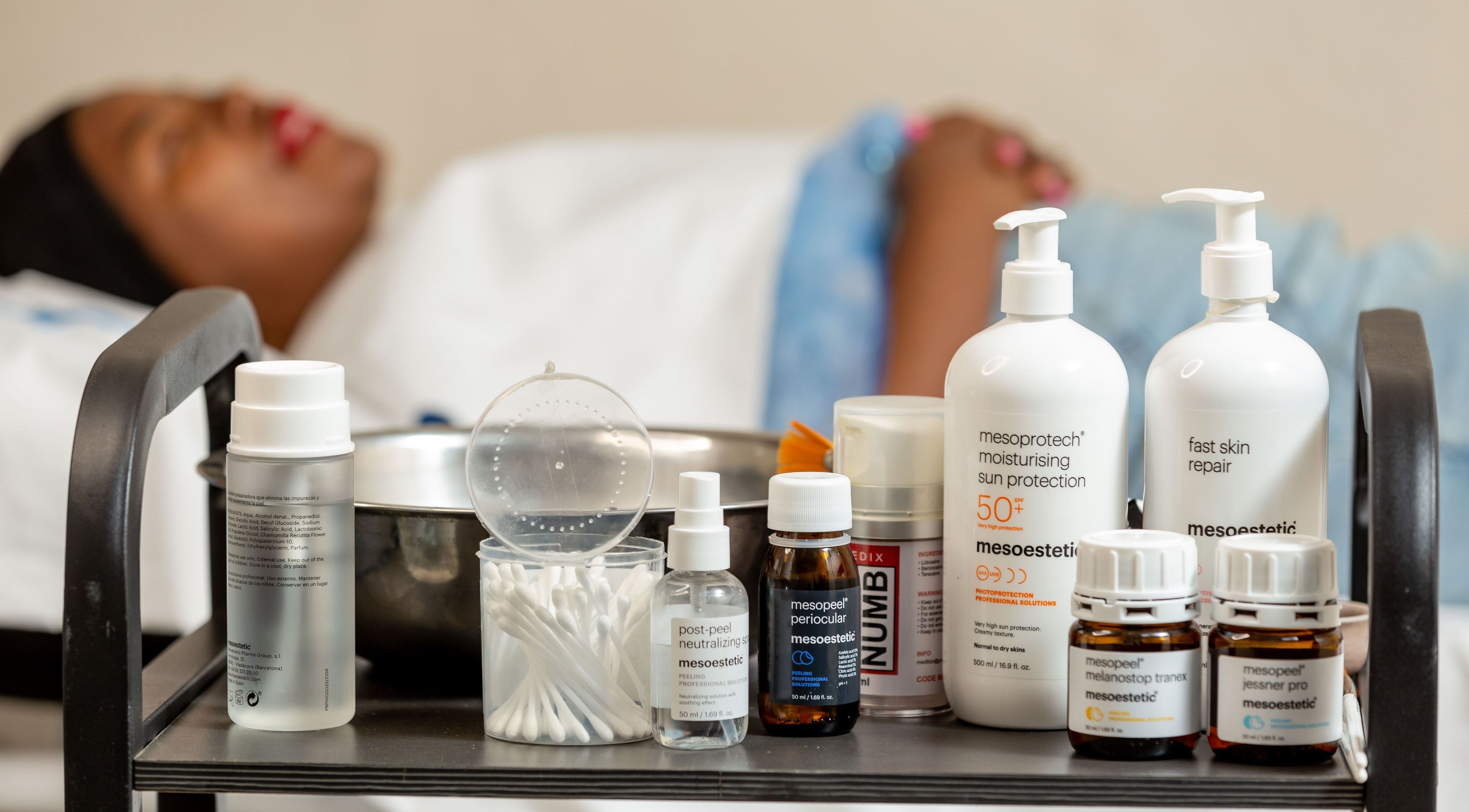 Skin care products at First Aesthetics Bw, Gaborone, Gaborone City, BW, enhancing client wellness.