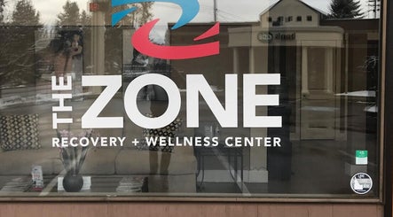 The Zone Recovery and Wellness Center entrance in Coeur d'Alene, Idaho, US, featuring modern signage.