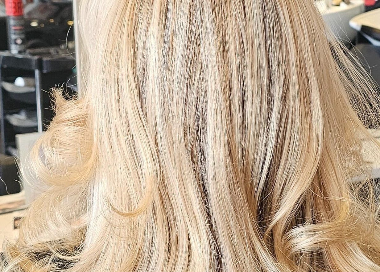 Stylish blonde hairstyle at Phoenix Hair Design, Matraville, New South Wales, AU.