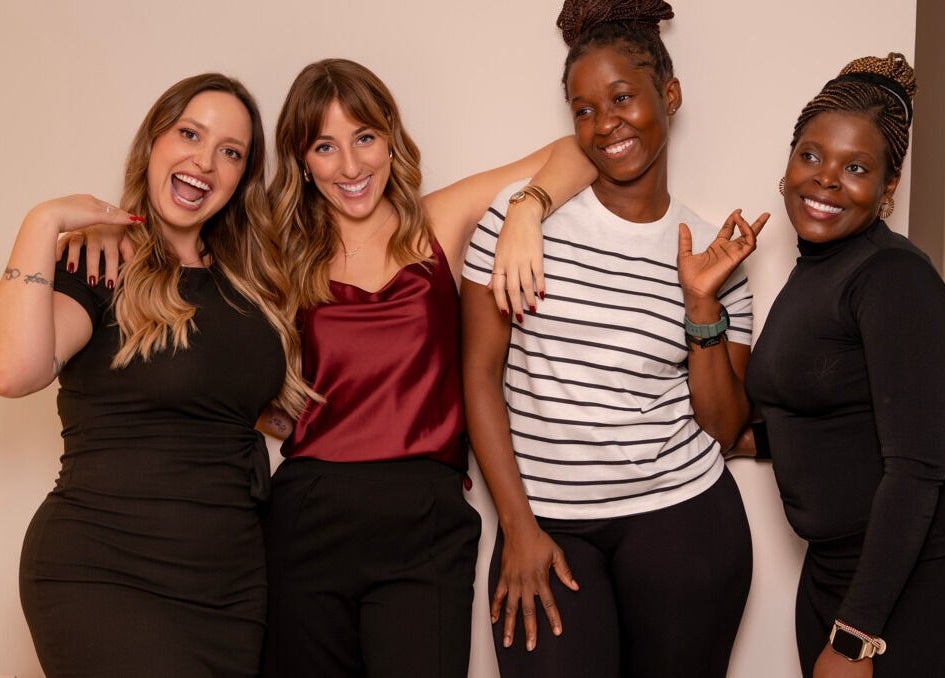 Happy team members at InHair Salon, Dubai, Dubai, AE, showcasing a friendly salon atmosphere.