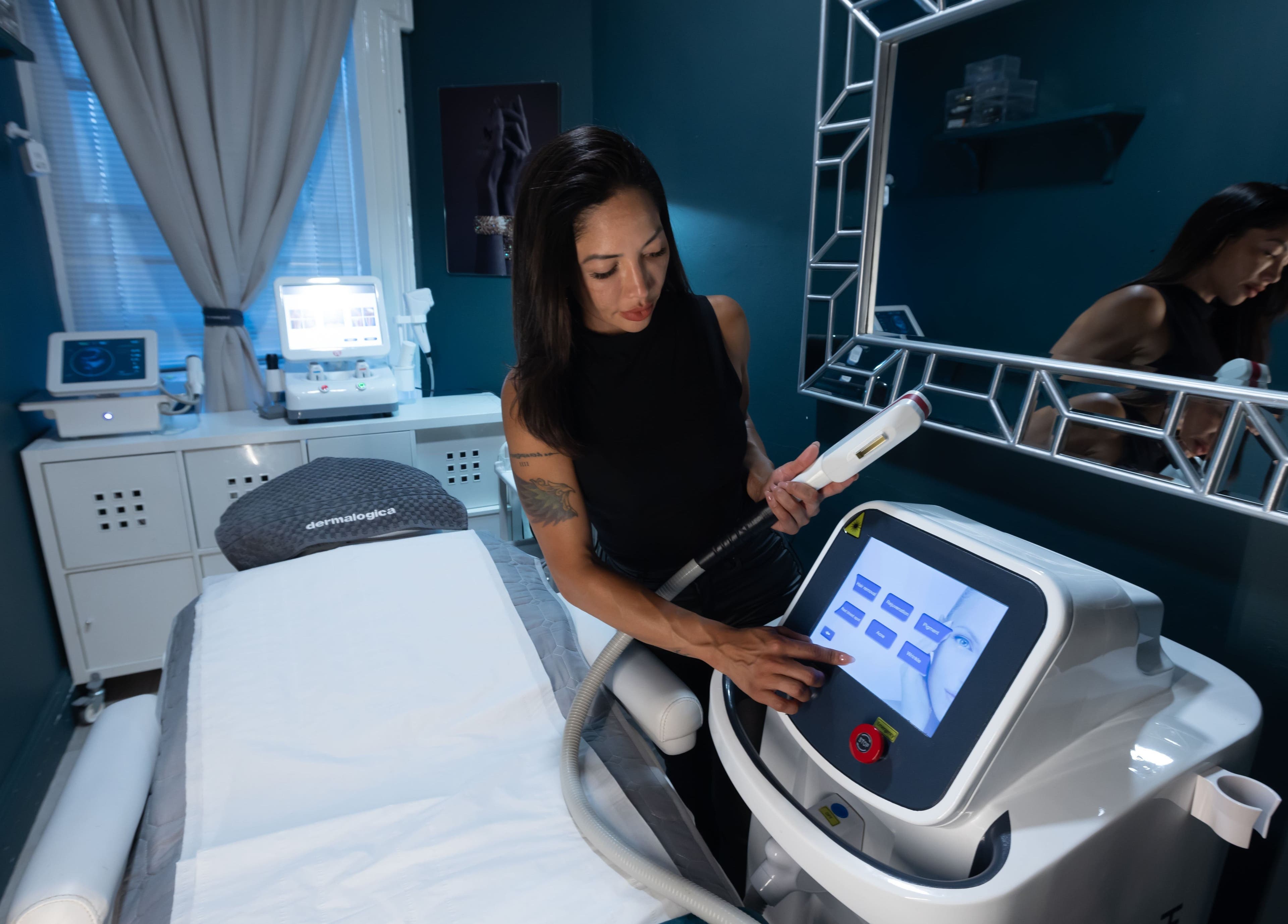 Modern treatment room at Spa Relax Today, Dublin, County Dublin, IE with advanced equipment and aesthetic ambiance.