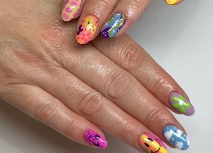 Vibrant hand-painted nail designs at Nailed it by Nattareeya, Saint Helier, St Helier, JE.