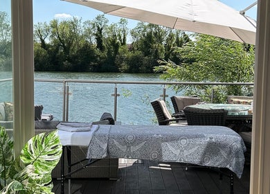 Riverside massage setting at Mobile Massage with Christie, England, England, GB, offering tranquility and comfort.