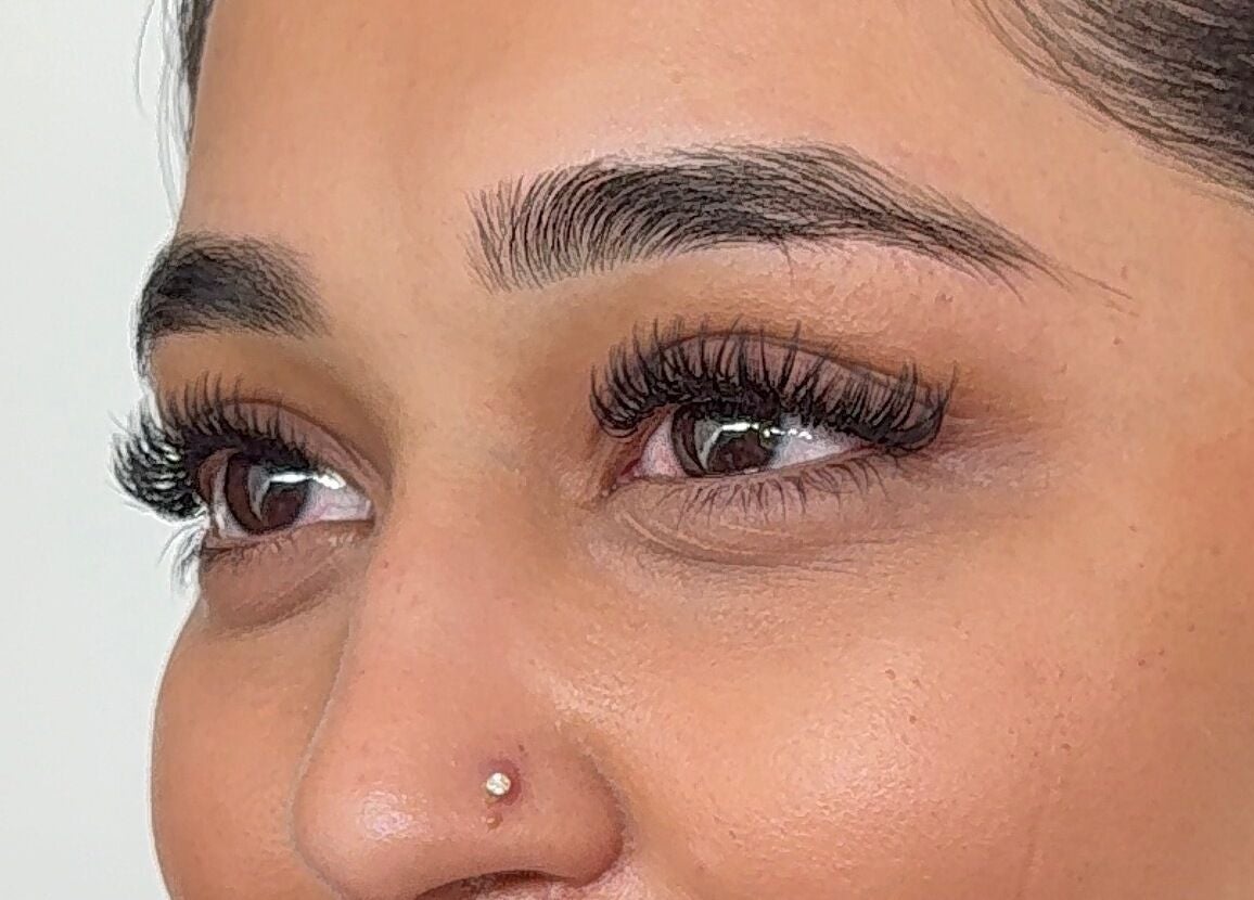 Close-up of eyelash extensions at Pretty Little Lashes By Suzie, Lightsview, South Australia, AU.