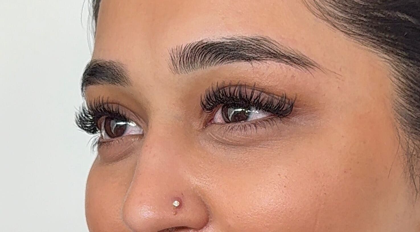 Close-up of eyelash extensions at Pretty Little Lashes By Suzie, Lightsview, South Australia, AU.