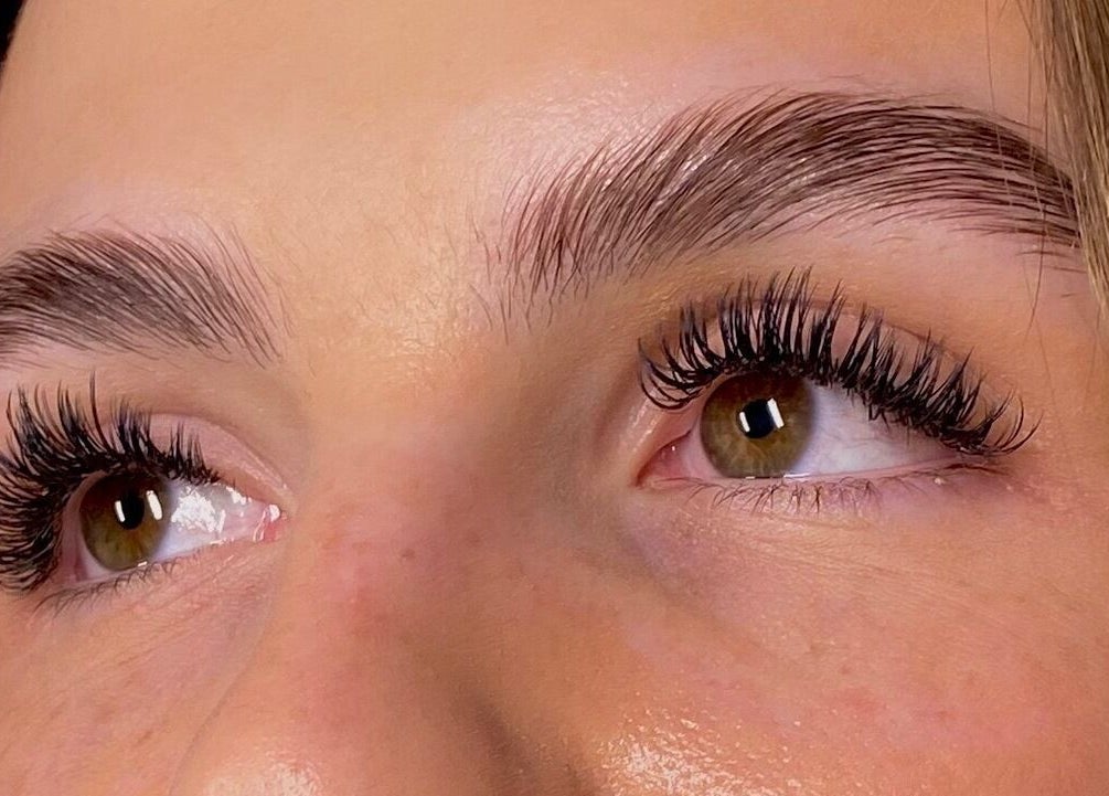 Close-up of full, lush lashes by Pretty Little Lashes By Suzie, Lightsview, South Australia, AU.