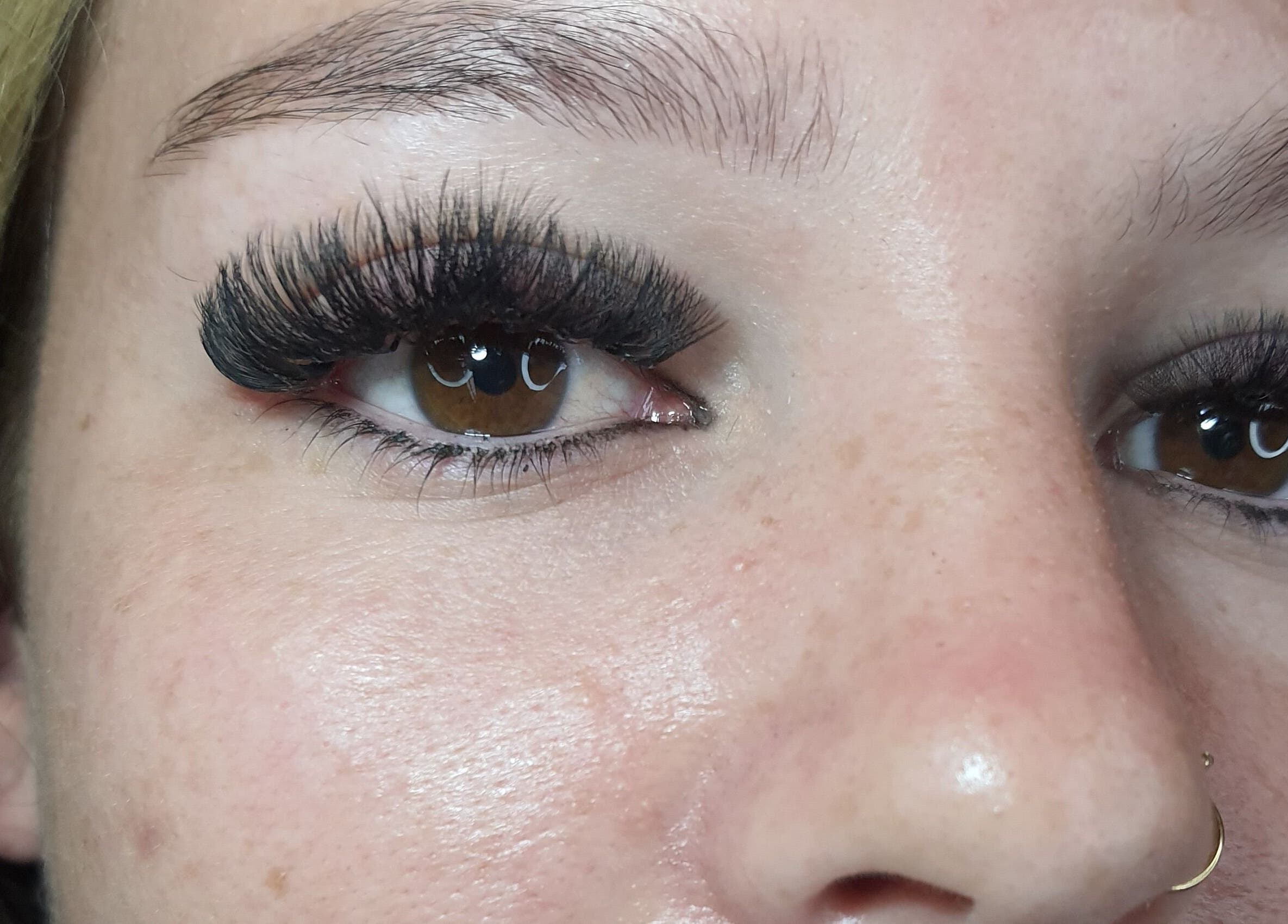 Close-up of voluminous eyelashes at Sam's Beauty Room, Durban, Kwazulu-natal, ZA.