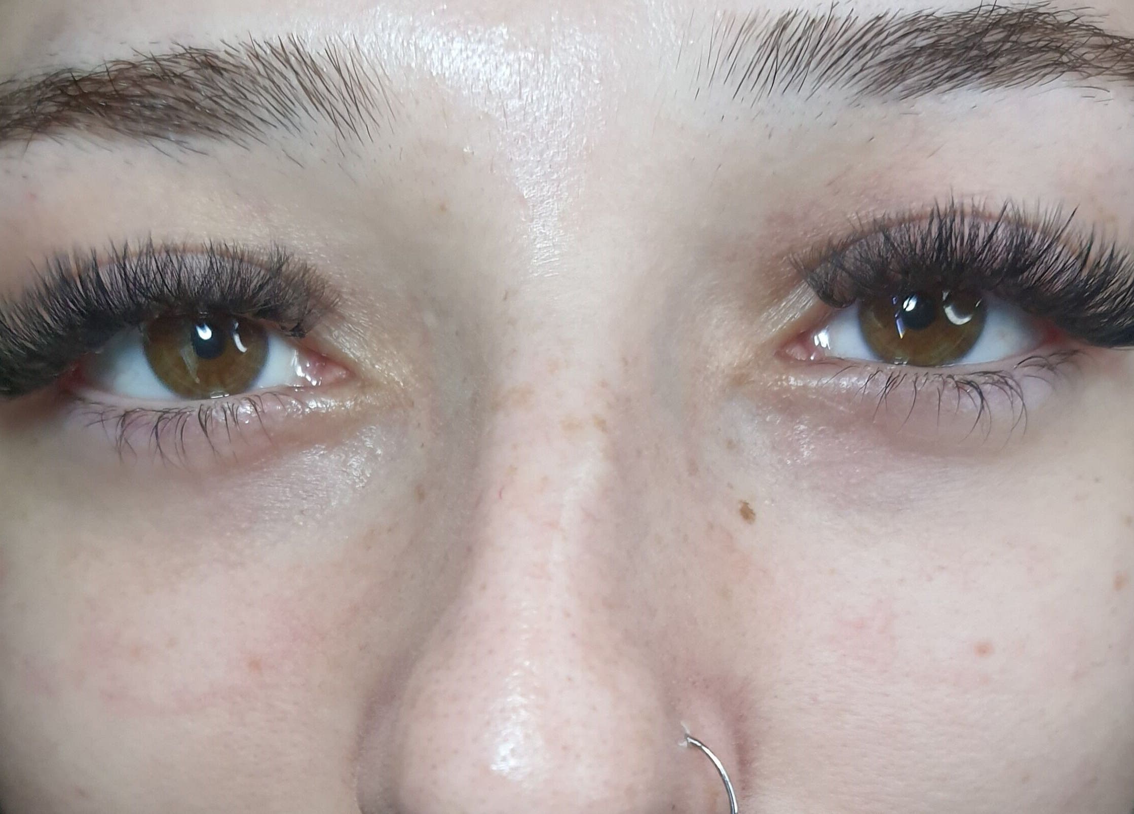 Close-up of elegant eyelash extensions at Sam's Beauty Room in Durban, Kwazulu-natal, ZA.