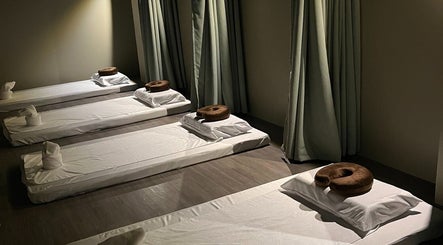 Comfortable massage room with beds at NUAT THAI Ortigas Extension (ORTEx), Cainta, Calabarzon, PH.