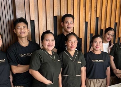 Dedicated team smiling at NUAT THAI Ortigas Extension (ORTEx), Cainta, Calabarzon, PH.