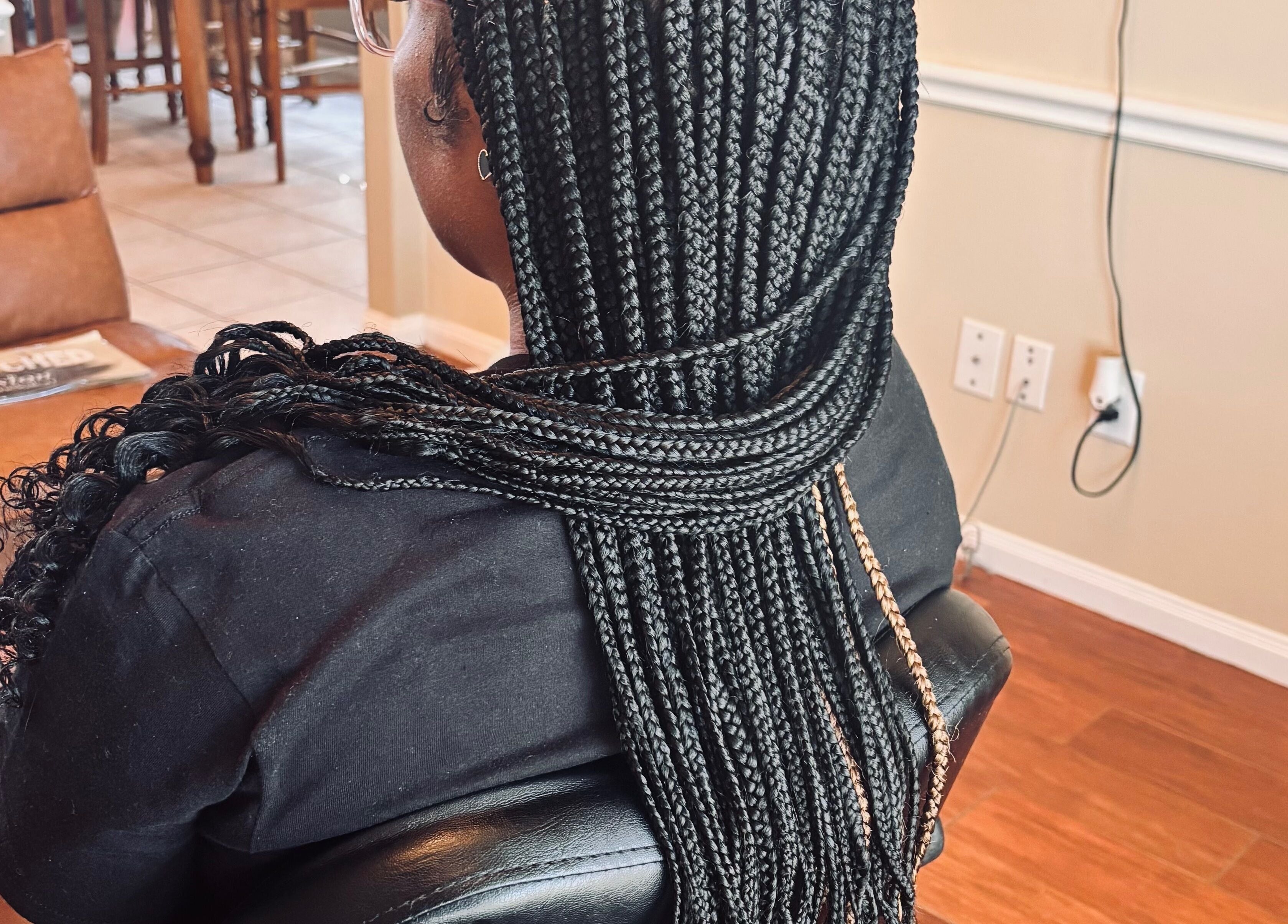 Intricate braided hairstyle at Slayed By C Cimone, Houston, Texas, US. Perfect for a chic, refined look.