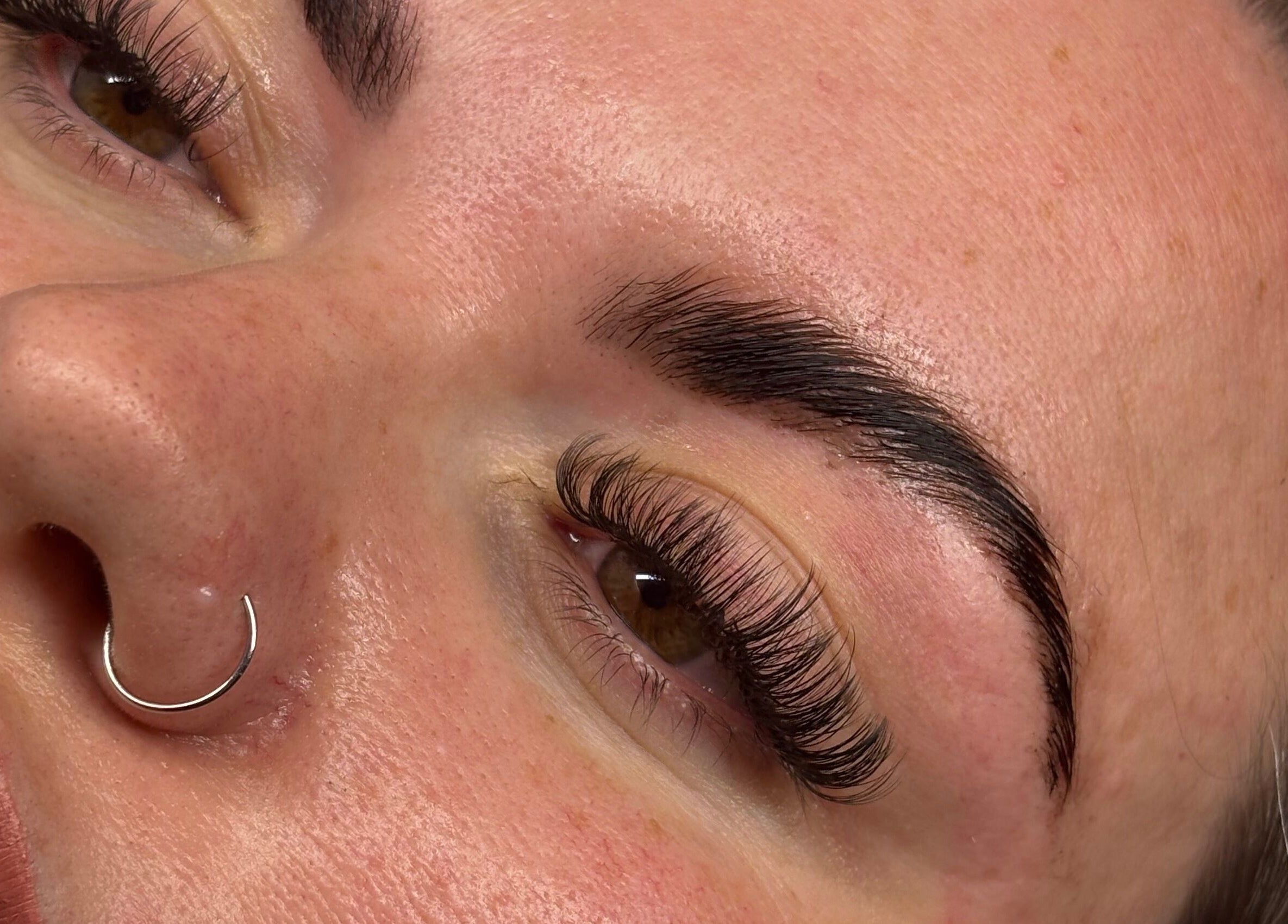 Close-up of elegant lash extensions at Beauty Lounge by Char, Melton Mowbray, England, GB.