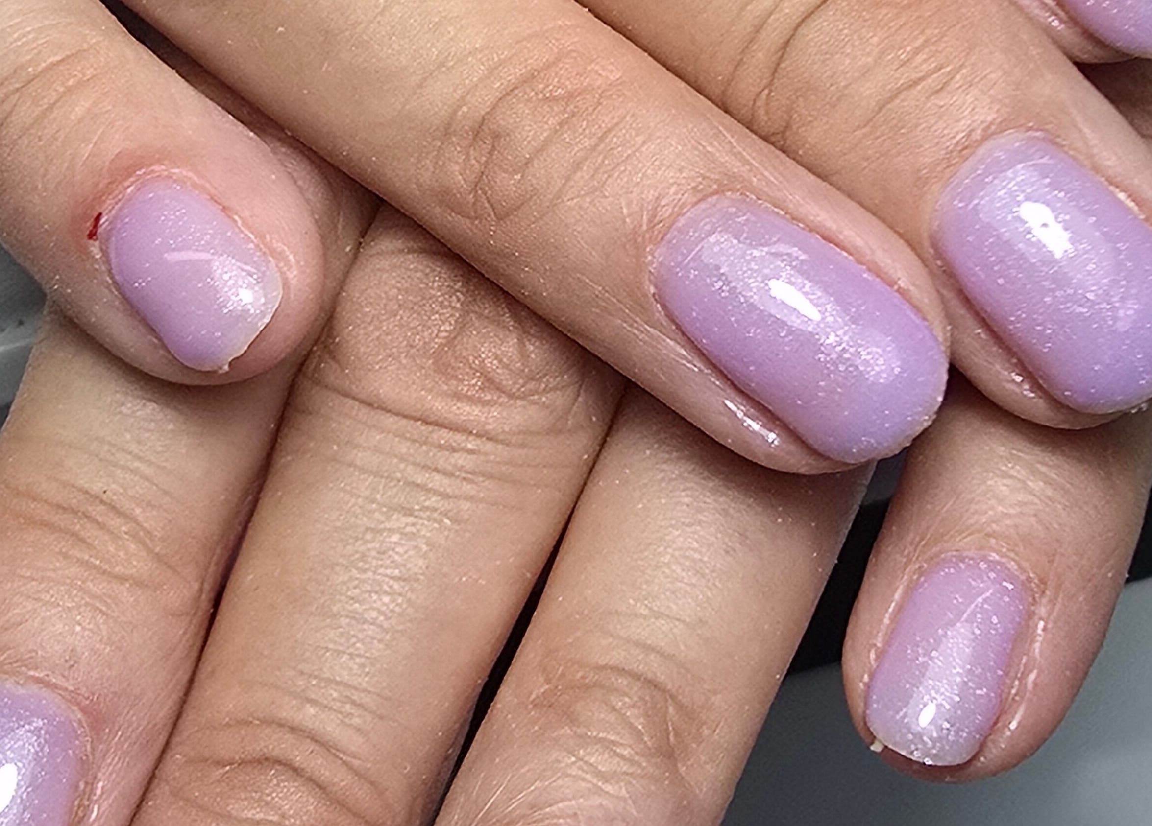Lavender manicured nails at Nails by Nicole, Oughtibridge, England, GB, showcasing elegant nail art.