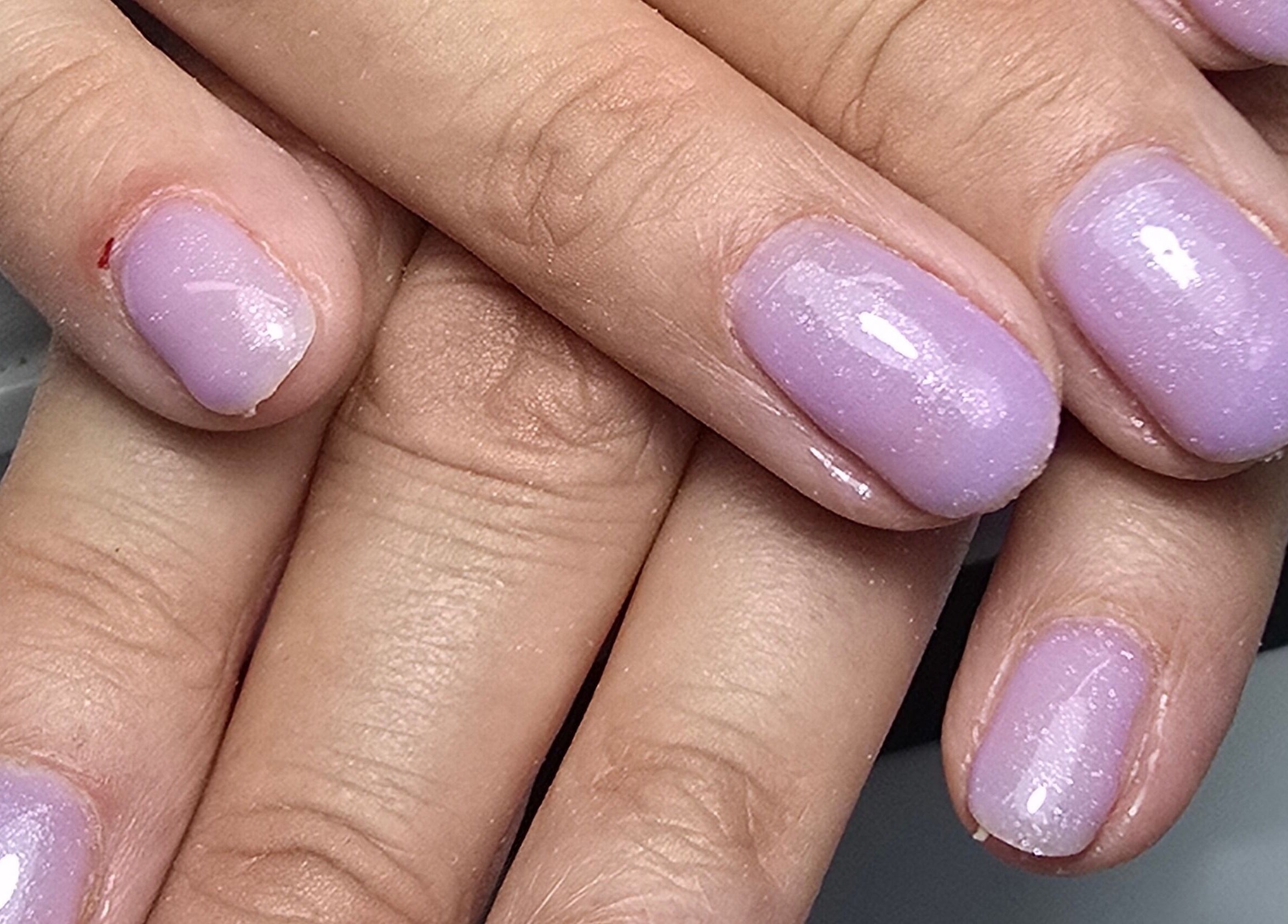 Lavender manicured nails at Nails by Nicole, Oughtibridge, England, GB, showcasing elegant nail art.