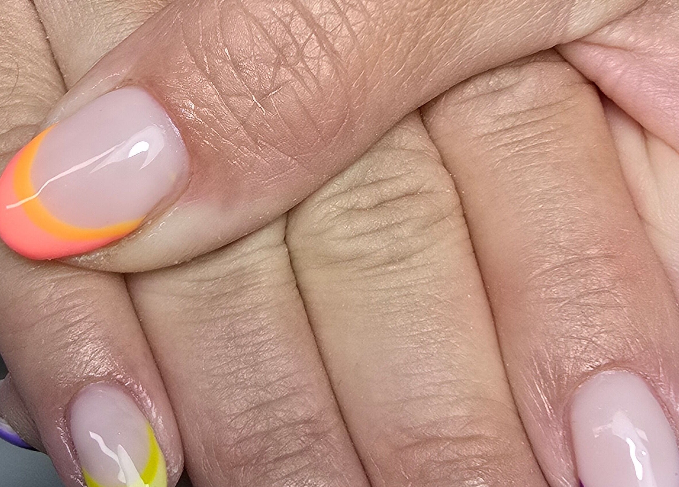 Bright, colorful nails design at Nails by Nicole in Oughtibridge, England, GB showcasing expert manicure skills.