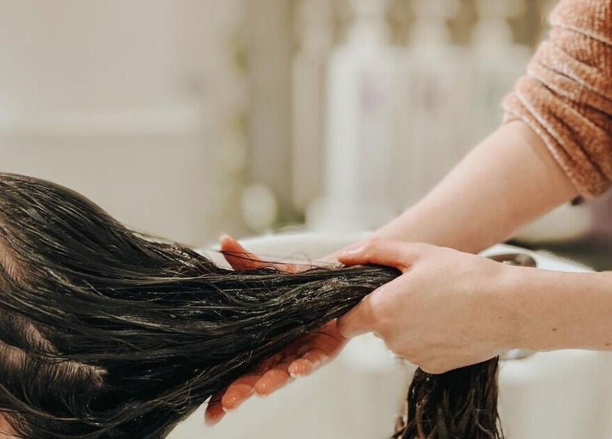 Hair treatment at Teal Hair Design, Hull, England, GB, showcasing expert salon care.