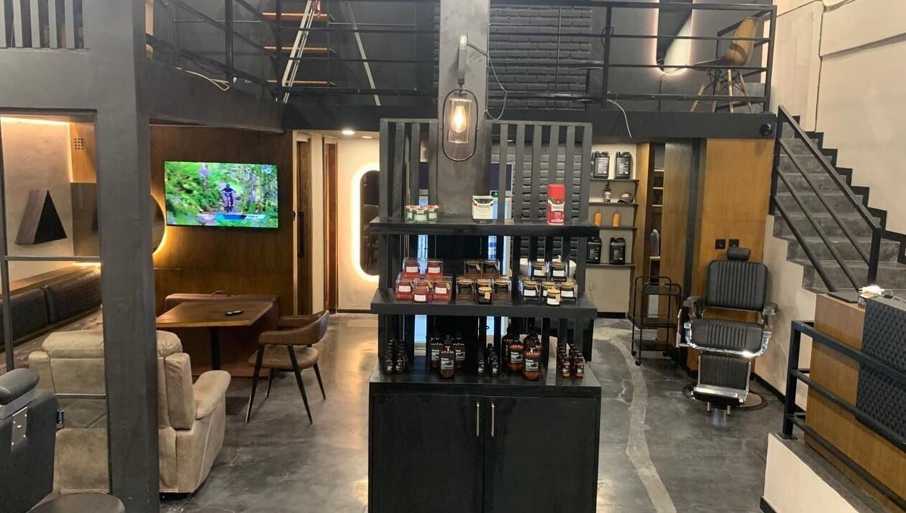 Modern interior at Stevie's in Bali, Bali, ID, featuring chic decor and grooming products.