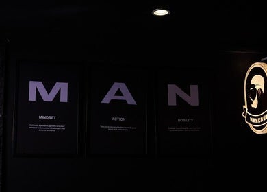 Modern elegance at Man Cave By Modern Man, Abuja. Sleek masculine design for premium grooming experiences.