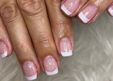 French manicure at TranQuility, Middelburg, Mpumalanga, ZA showcasing polished nails.