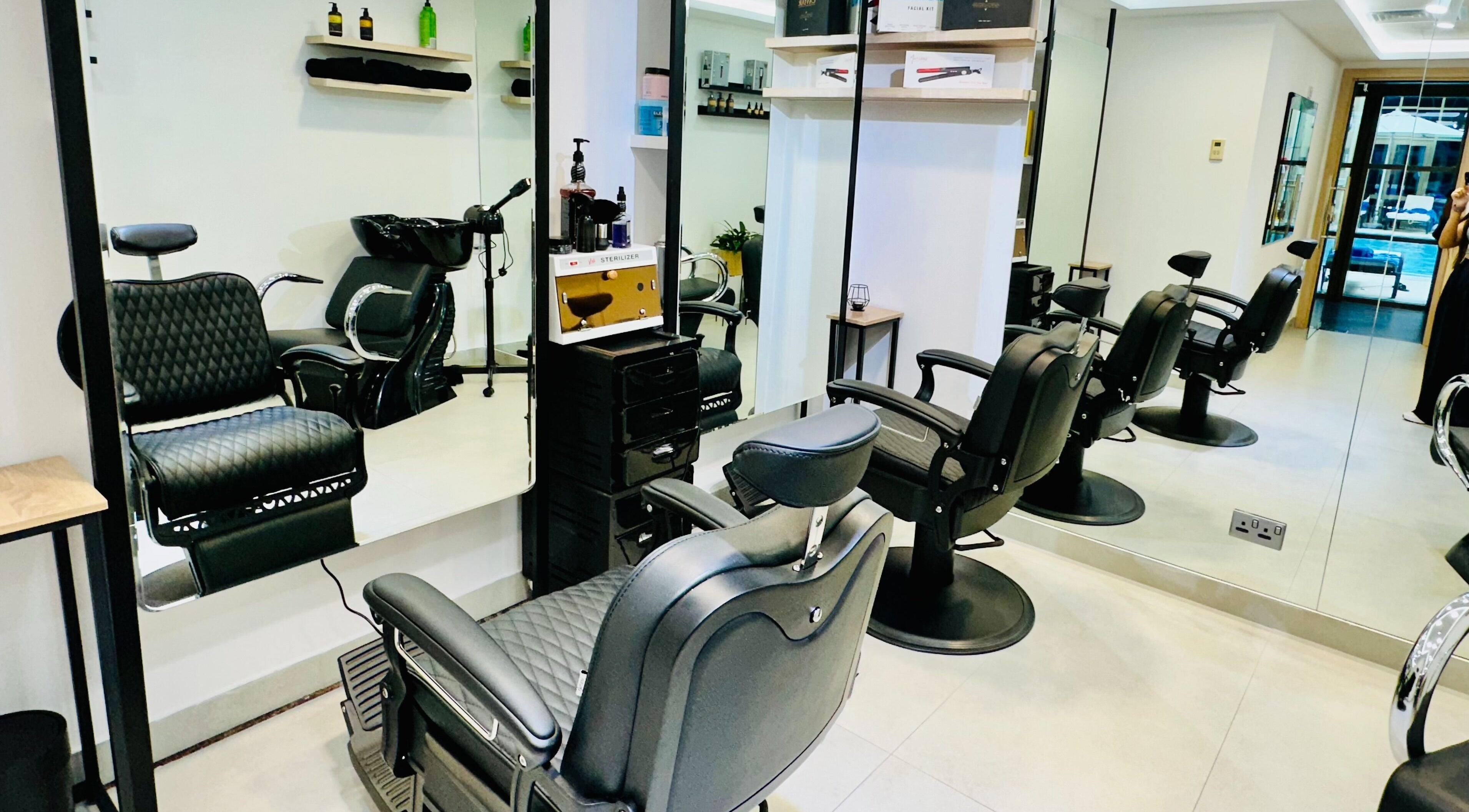 Modern salon chairs and mirrors at S & J Beauty Salon, دبي, دبي, AE.