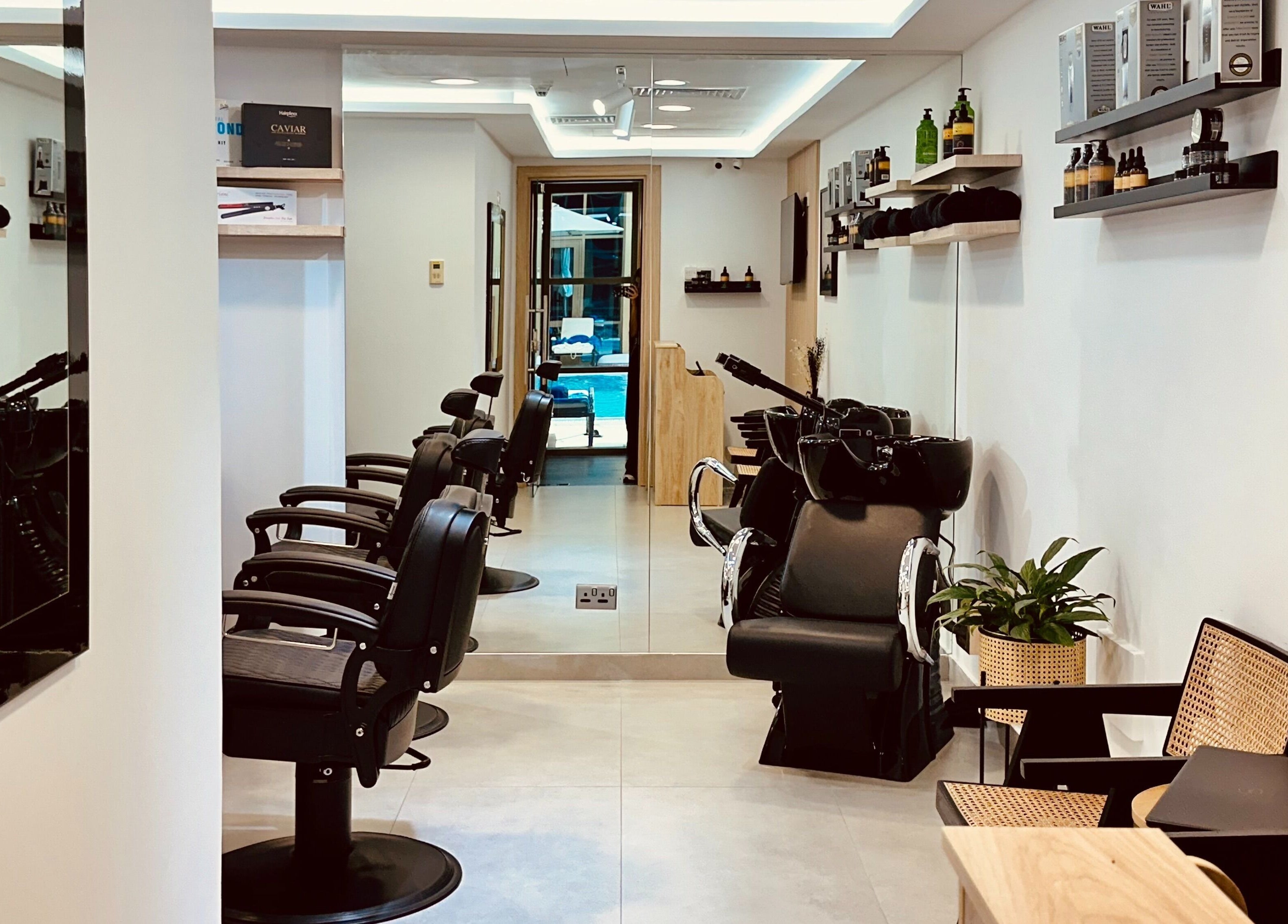 Modern styling chairs and decor at S & J Beauty Salon, دبي, دبي, AE.