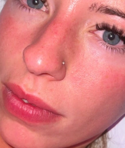 Close-up of a woman with stunning lash extensions at CSLashes, Bournemouth, England, GB.