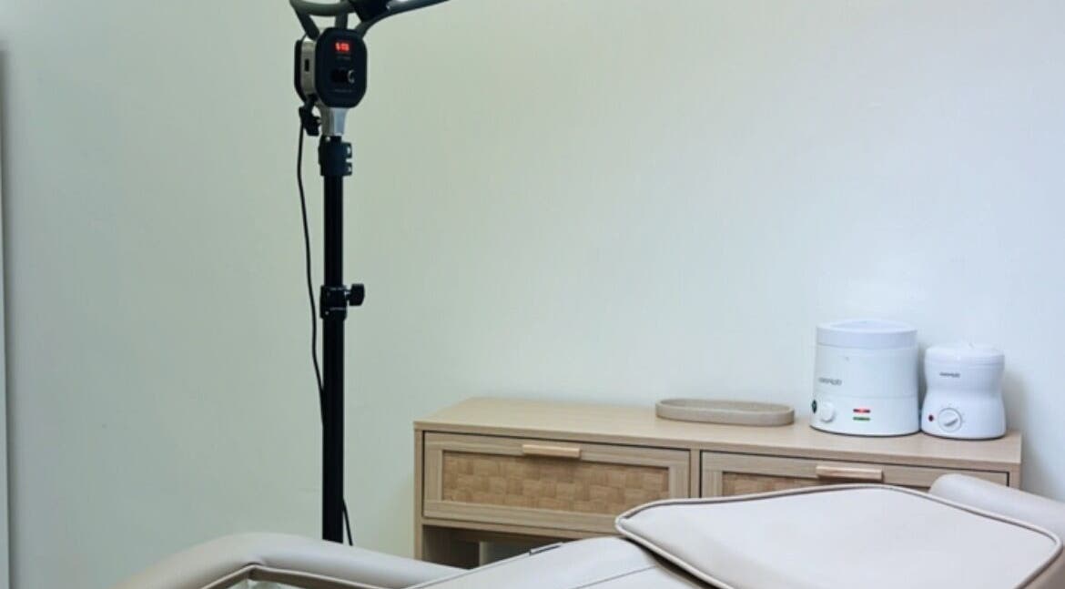 Relaxing treatment room at AshleighKate Makeup & Beauty in Bright, Victoria, AU, featuring spa equipment.