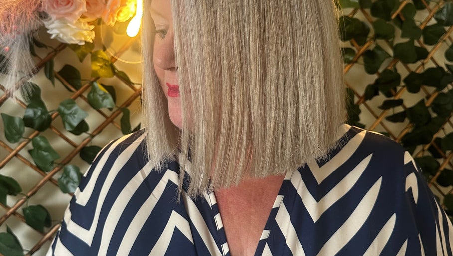 Chic blonde bob hairstyle at SBKHair&Beauty, Crestmead, Queensland, AU.