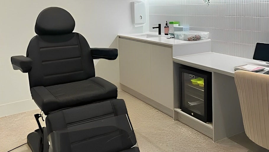 Modern treatment room at The Skin Element - Aesthetic Clinic, Southport, Queensland, AU, with sleek furnishings.