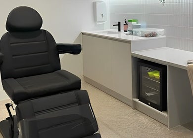 Modern treatment room at The Skin Element - Aesthetic Clinic, Southport, Queensland, AU, with sleek furnishings.
