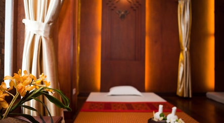 Relaxing room with warm lighting at Sarila Spa @Salana Boutique Hotel, Vientiane, Vientiane Prefecture, LA.