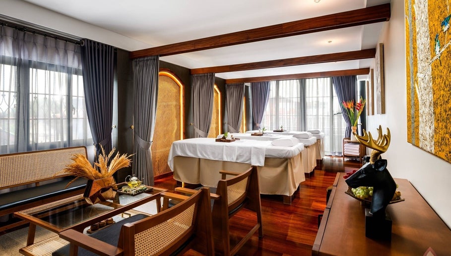 Luxurious massage room at Sarila Spa At Salana Boutique Hotel in Vientiane, Vientiane Prefecture, LA.