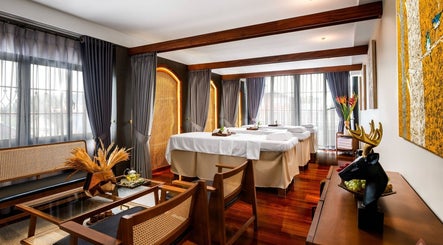 Luxurious massage room at Sarila Spa At Salana Boutique Hotel in Vientiane, Vientiane Prefecture, LA.