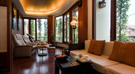 Relaxing seating area at Sarila Spa At Salana Boutique Hotel in Vientiane, Vientiane Prefecture, LA.