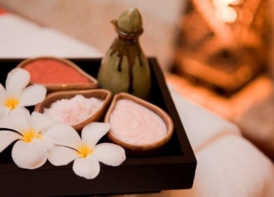 Relaxing spa materials at Sarila Spa At Salana Boutique Hotel, Vientiane, Vientiane Prefecture, LA.