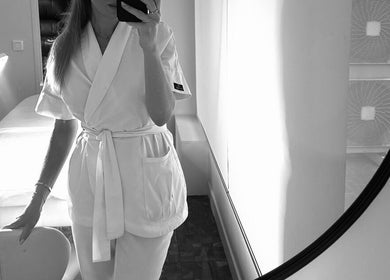 Individual in a robe in Nataly Evo's tranquil spa room, Cannes, Provence-alpes-côte D'azur, FR.