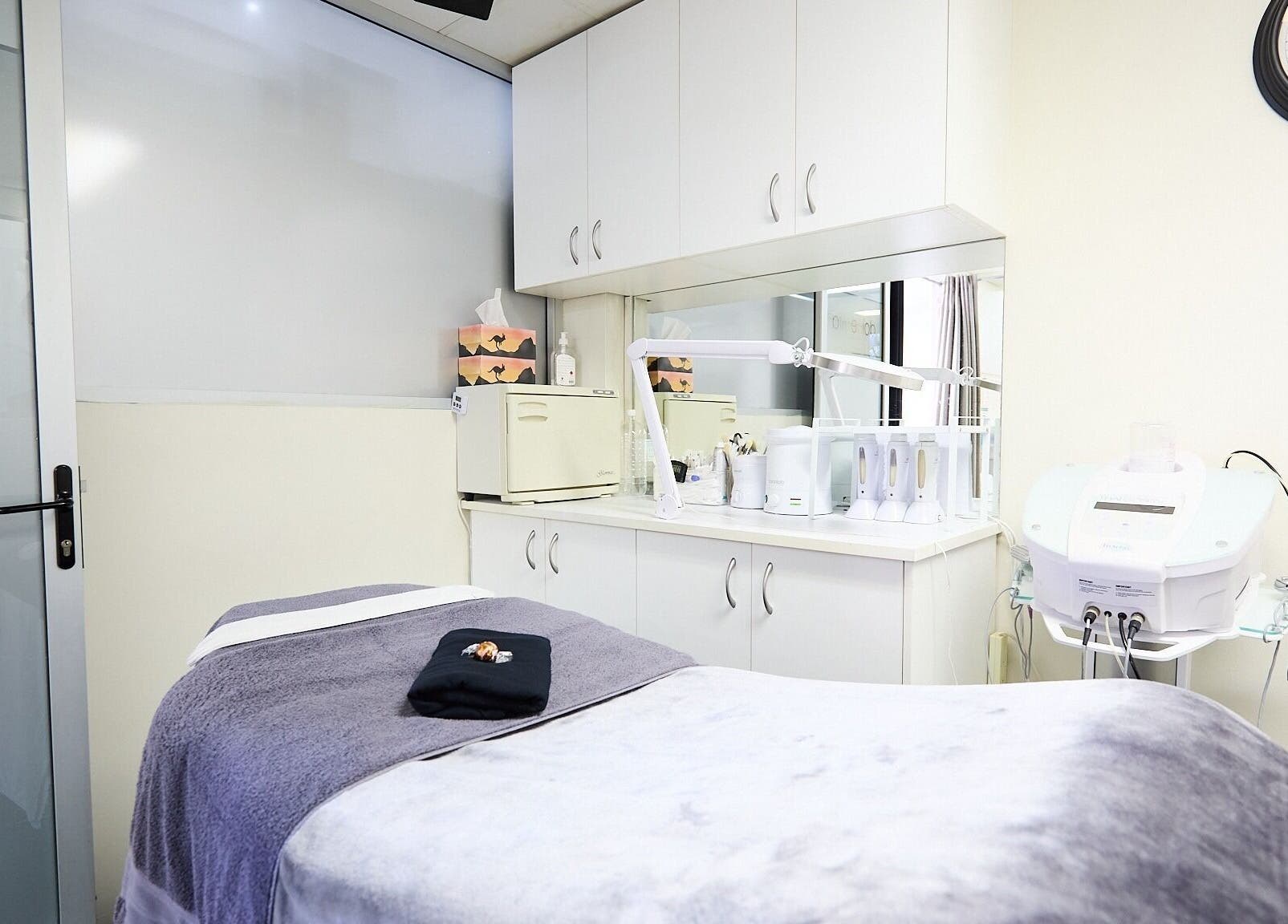 Relaxing treatment room at Dolce Vita Beaute, Newtown, New South Wales, AU, featuring modern spa equipment.
