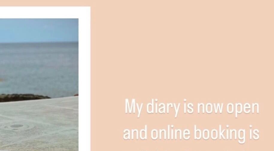 Calming coastal view at Blend By Anna, Carlisle, England, GB with online booking message.