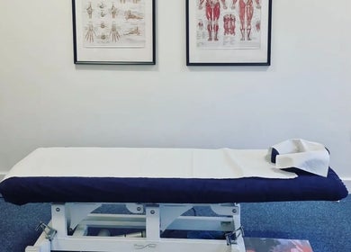 Therapy room at CGS Sports Therapy featuring a treatment bed in Ludlow, England, GB.