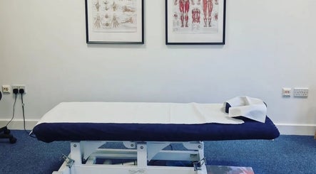 Therapy room at CGS Sports Therapy featuring a treatment bed in Ludlow, England, GB.