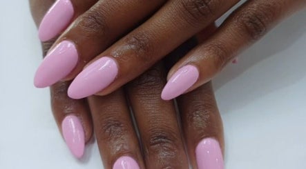 Beautiful pink manicure at Nomsa's Nails and Beauty, Midrand, Gauteng, ZA. Perfectly polished nails.