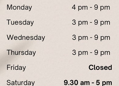 Annies Reiki & Massage Therapy hours in Knottingley, England, GB: Monday-Thursday 3-9pm, Saturday 9:30am-5pm.