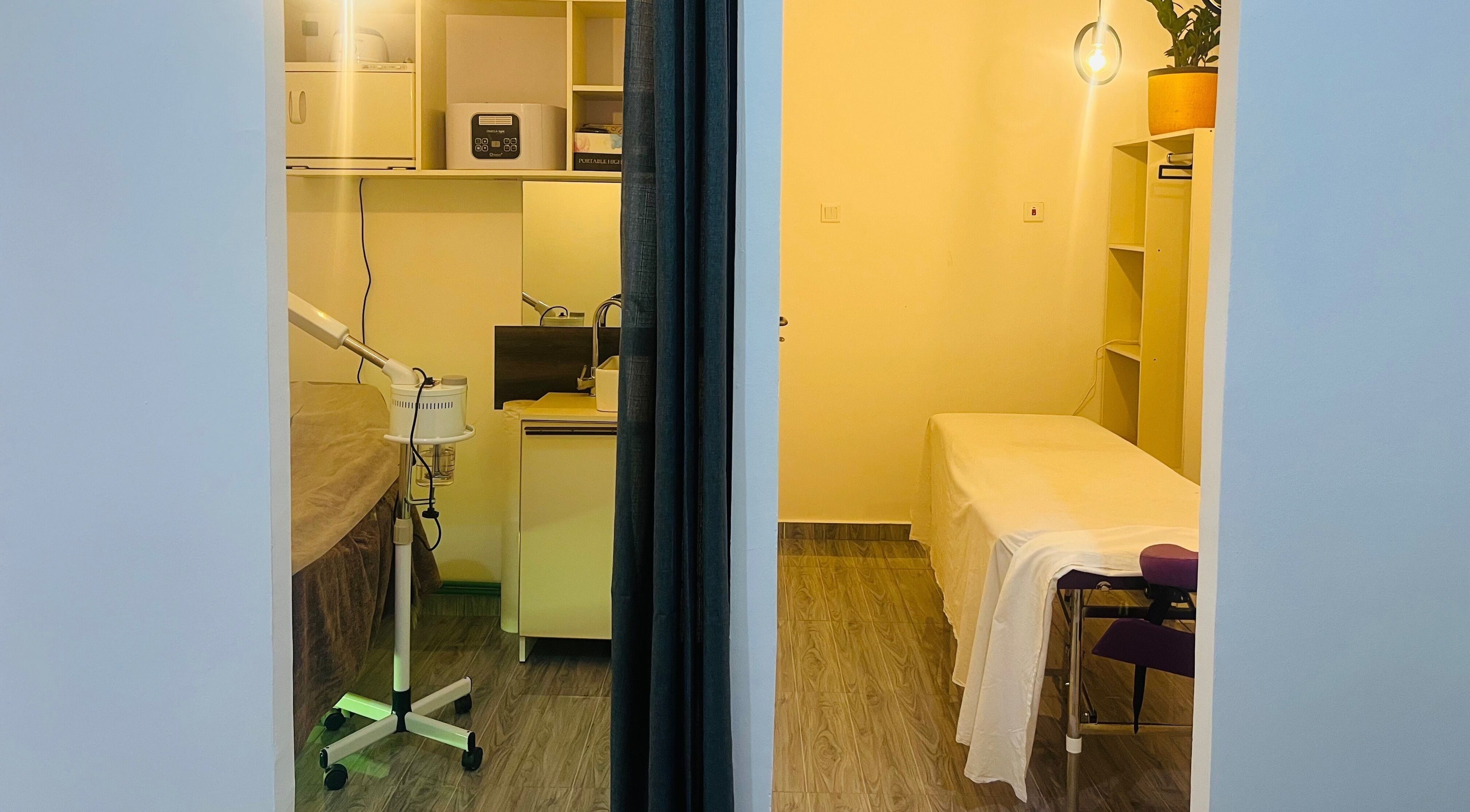 Relaxing treatment rooms at Ronexe Beauty Hub in Greater Accra Region, GH, offering serene spa experiences.