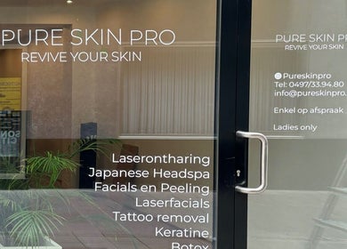 Voorgevel van Pure Skin Pro met dienstenaanbod in Kortrijk, Vlaams Gewest, BE.