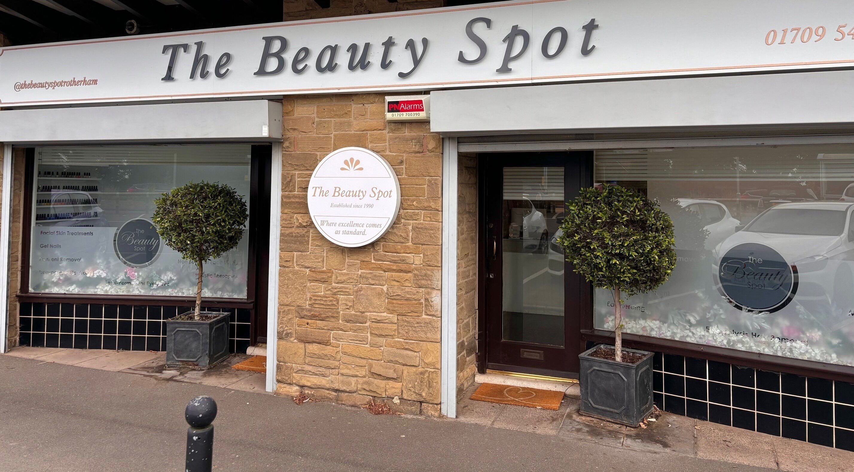 Exterior of The Beauty Spot - Rotherham, showcasing elegant signage in Rotherham, England, GB.
