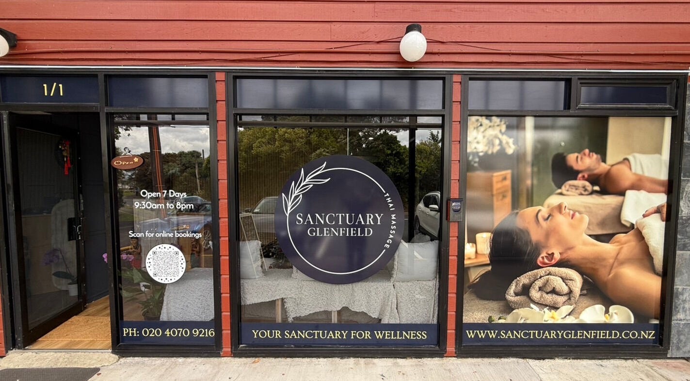 Exterior view of Sanctuary Glenfield, Auckland, NZ - a beauty and wellness sanctuary.